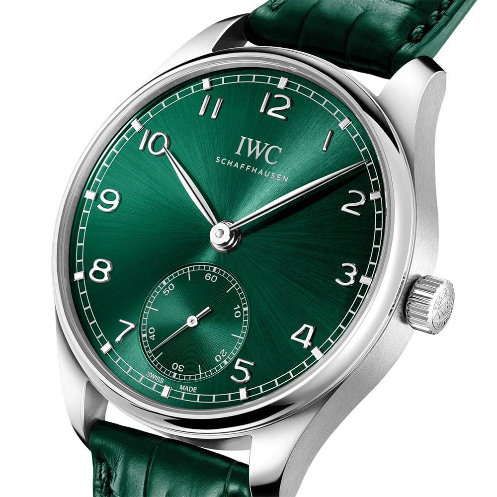Portugieser 40mm Green Dial Men's Automatic Leather Strap Watch - Image 2