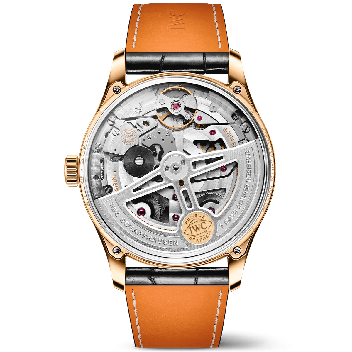 Portugieser 'Obsidian' 42mm 18ct Rose Gold Strap Watch - Image 4