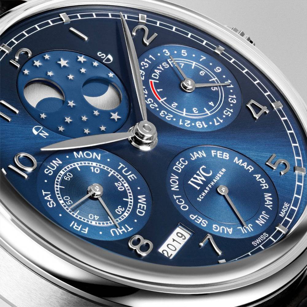 Portugieser Perpetual Calendar 44mm 18ct White Gold Blue Dial Watch - Image 3