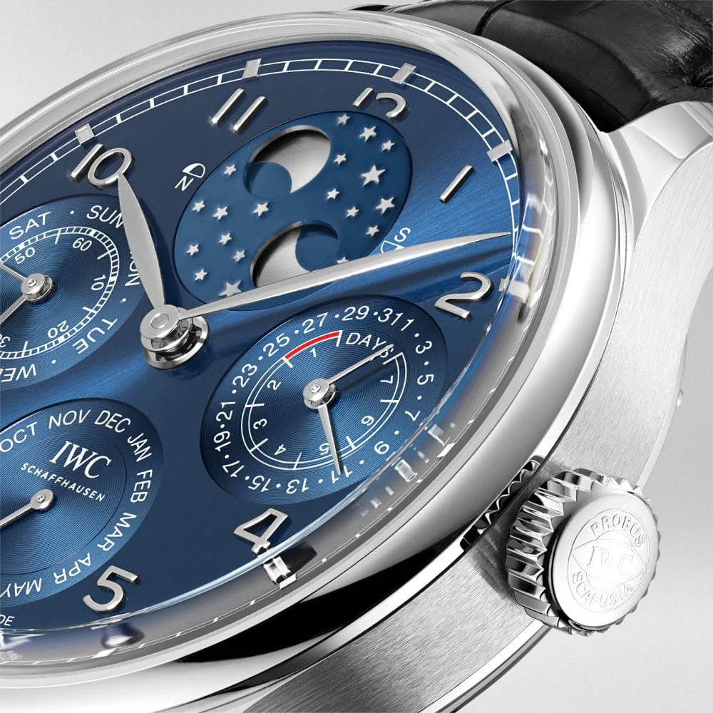 Portugieser Perpetual Calendar 44mm 18ct White Gold Blue Dial Watch - Image 4