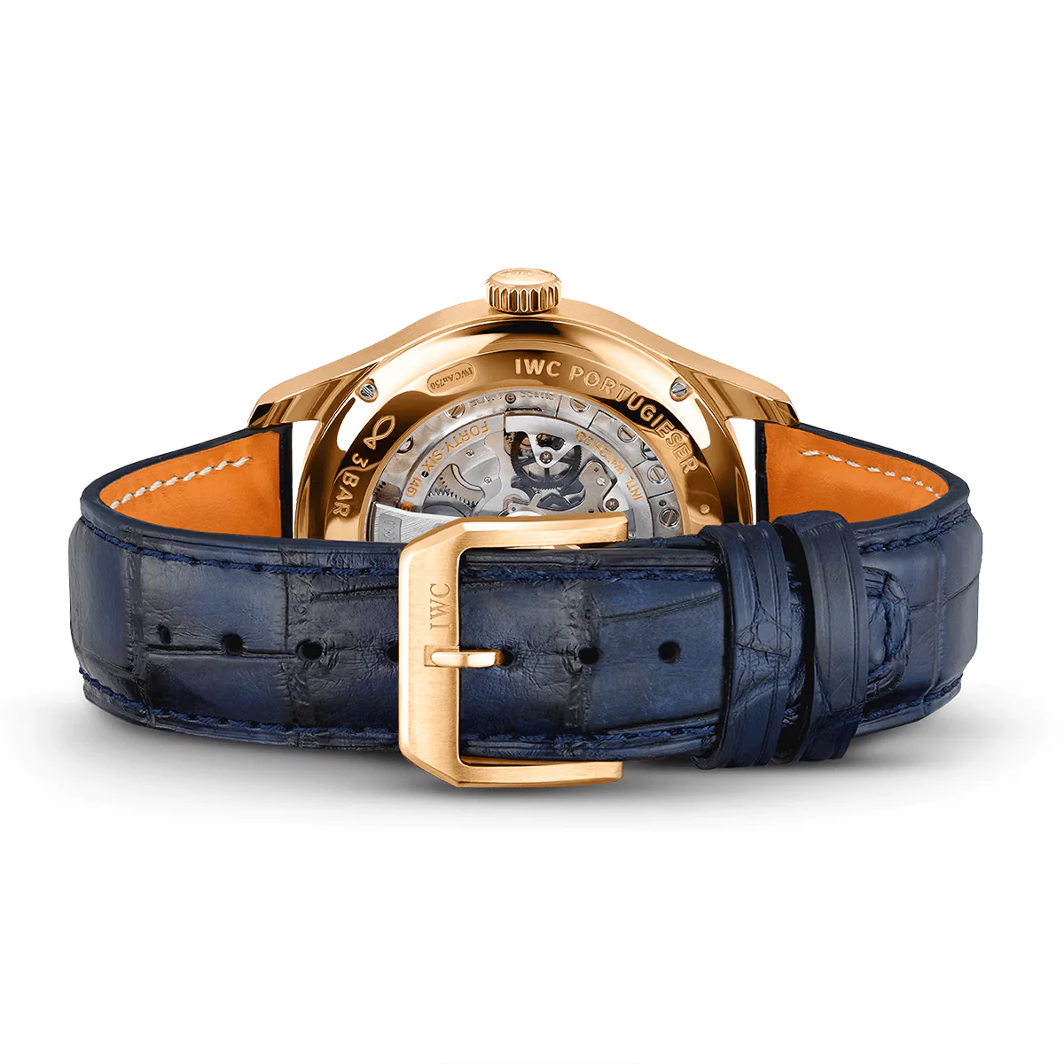 Portugieser Perpetual Calendar 42mm 18ct Rose Gold Blue Dial Watch - Image 3