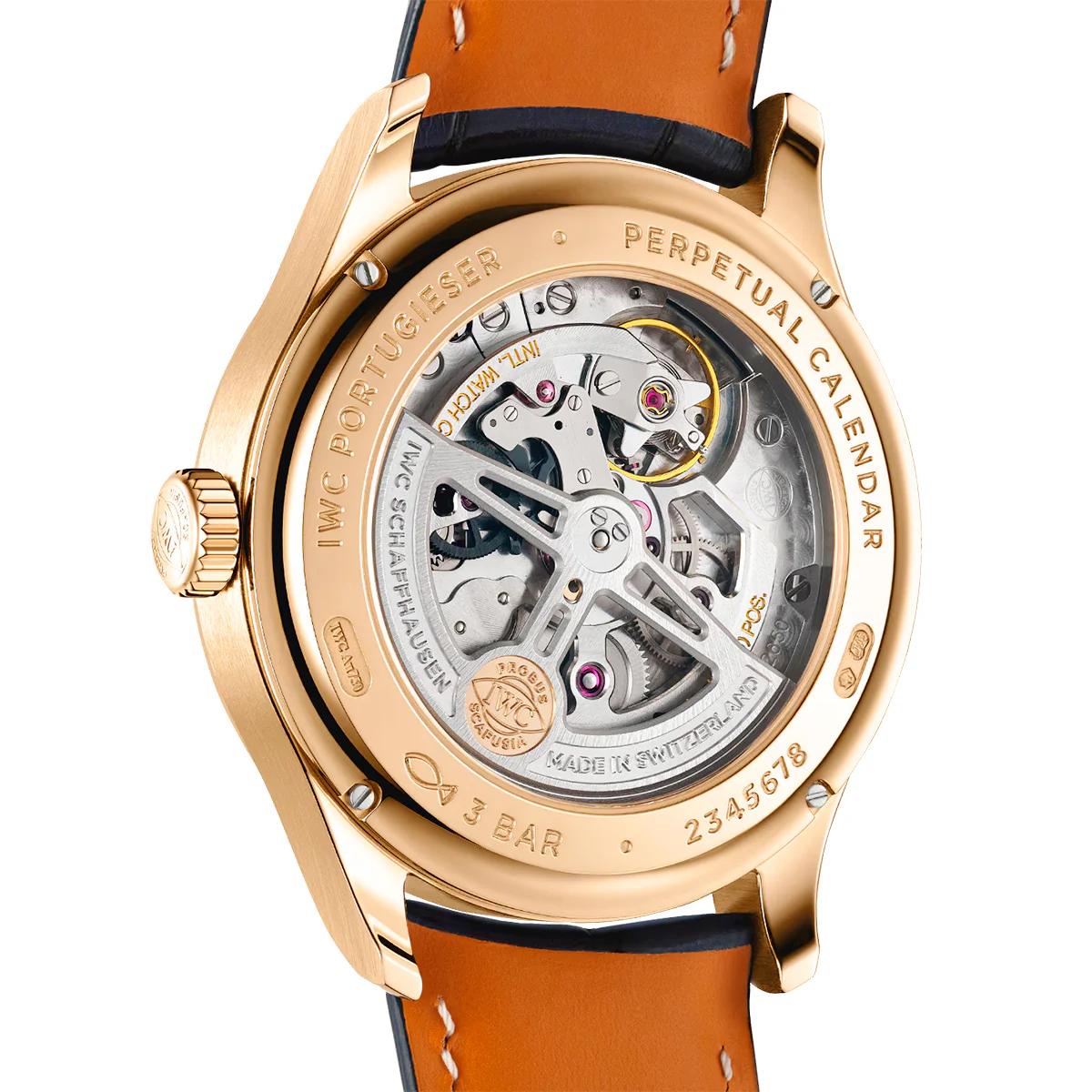 Portugieser Perpetual Calendar 42mm 18ct Rose Gold Blue Dial Watch - Image 4