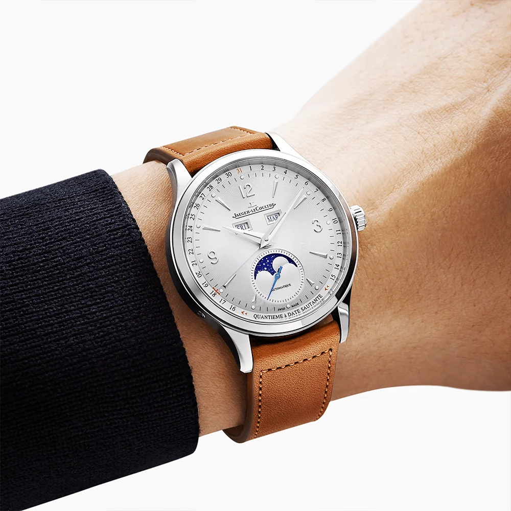 Master Control Calendar Silver Dial 40mm Automatic Leather Strap Watch - Image 2