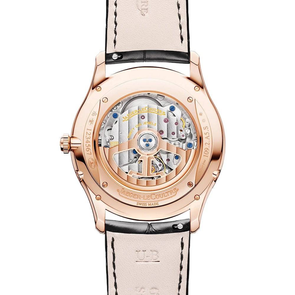 Master Ultra Thin Moon 18ct Pink Gold Beige Dial Strap Watch - Image 2