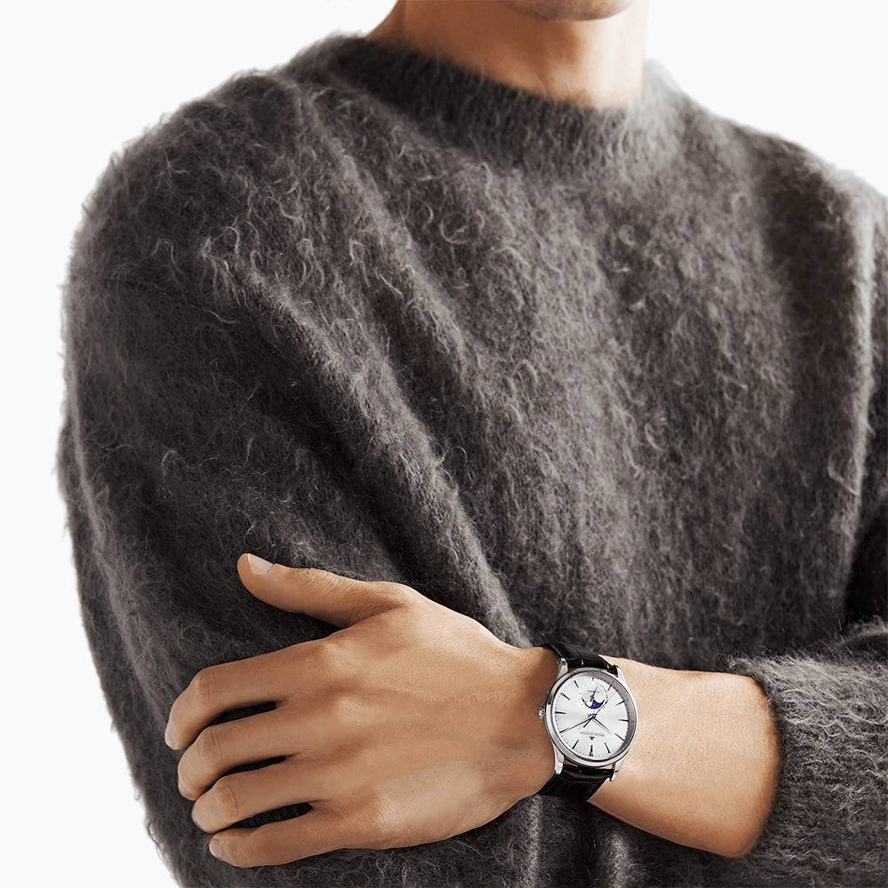 Master Ultra Thin Moon 39mm Silver Dial Automatic Watch - Image 3