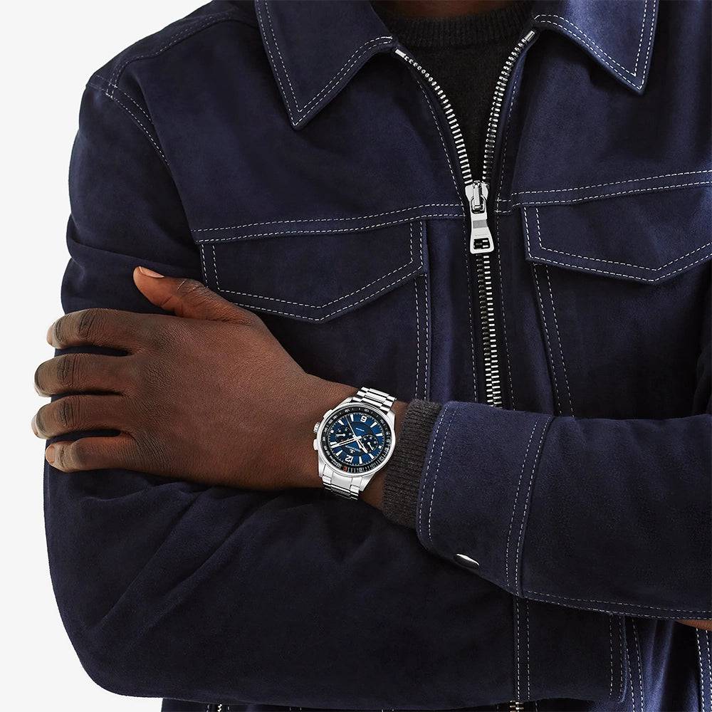 Polaris Chronograph 42mm Blue Sunburst Dial Men's Watch - Image 3
