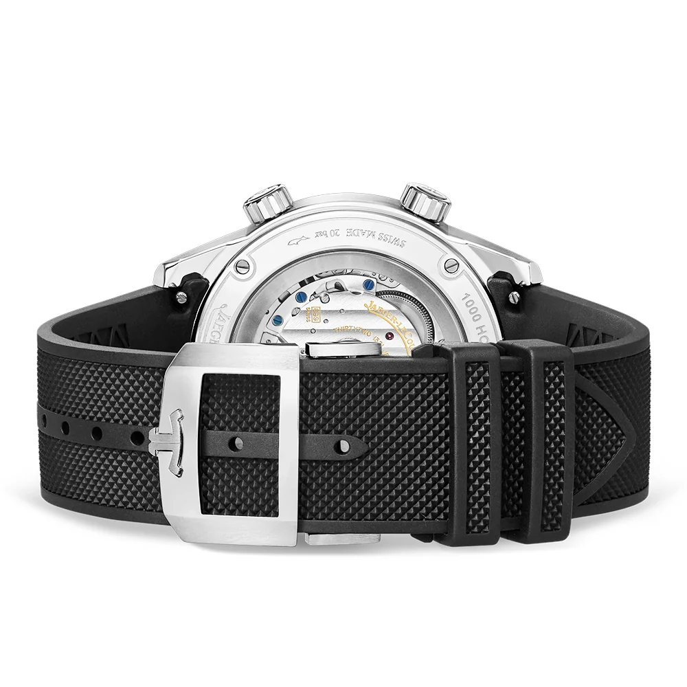 Polaris Date 42mm Ocean Grey Dial Automatic Rubber Strap Watch - Image 4