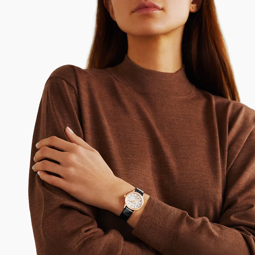 Jaeger LeCoultre Rendez-Vous Night & Day 29mm 18ct Pink Gold Silver Dial Watch - Image 3