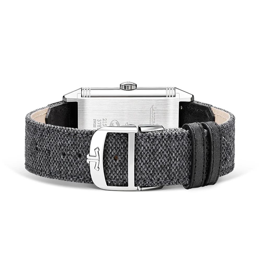 Reverso Tribute Duoface Small Seconds Black Dial Strap Watch - Image 11