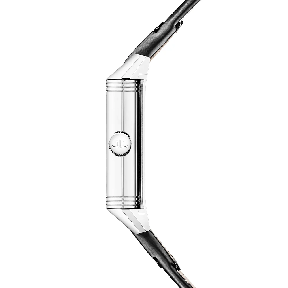 Reverso Tribute Duoface Small Seconds Black Dial Strap Watch - Image 7