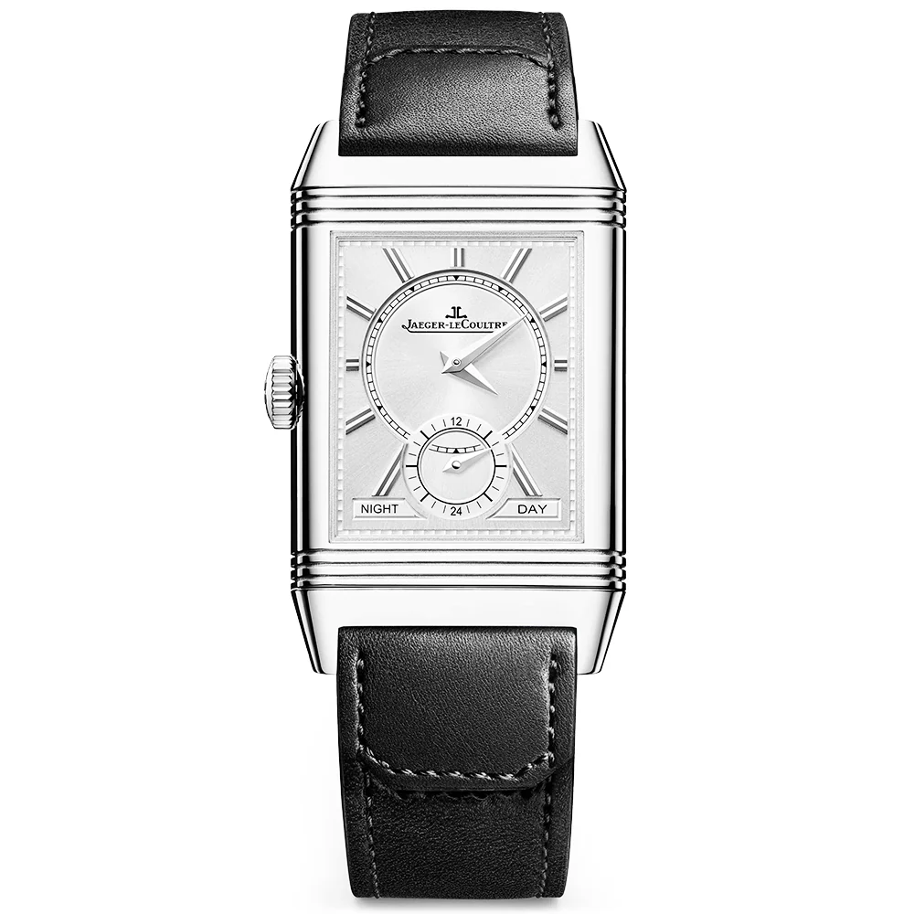Reverso Tribute Duoface Small Seconds Black Dial Strap Watch - Image 8
