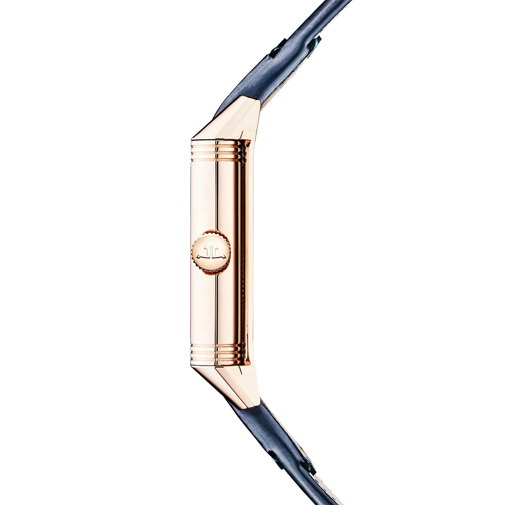 Reverso Tribute Duoface 18ct Pink Gold Small Seconds Blue Dial Watch - Image 2