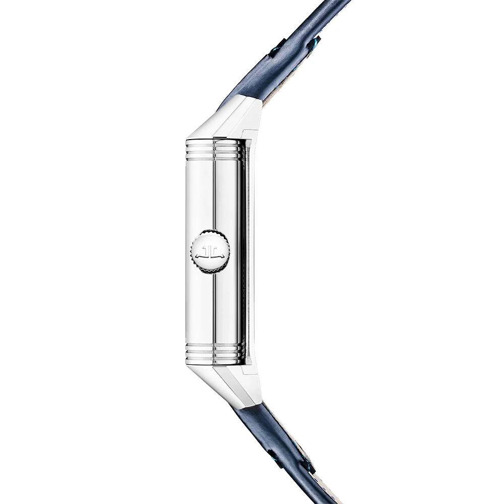 Reverso Tribute Duoface Small Seconds Blue Dial Strap Watch - Image 7