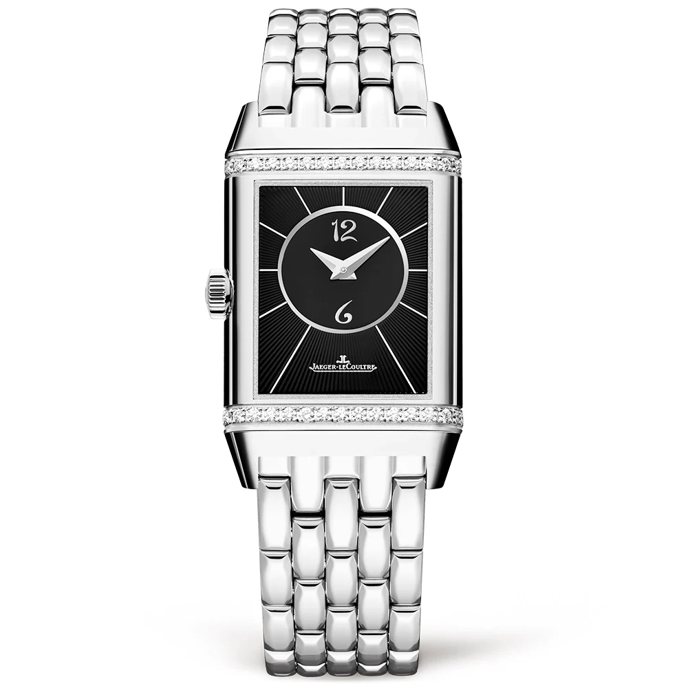Reverso Classic Medium Duetto Silver Dial Manual-Wind Bracelet Watch - Image 2