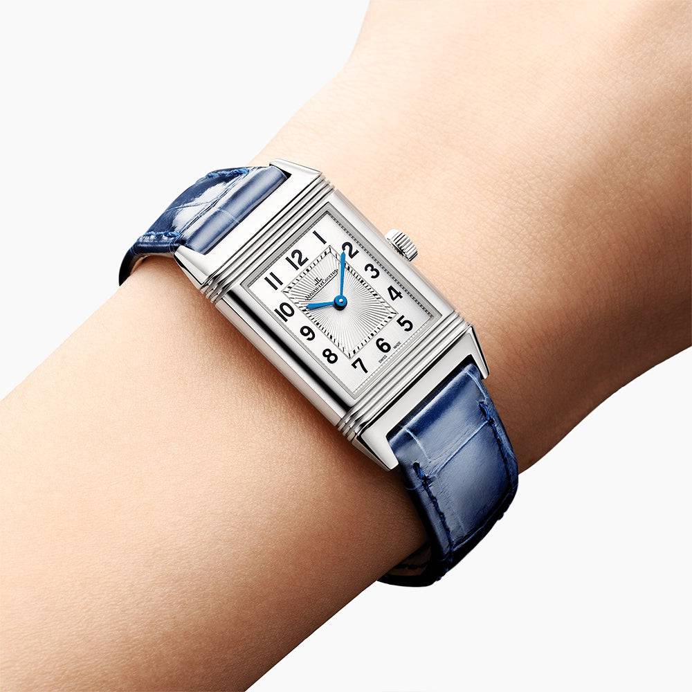 Reverso Classic Small Silver Dial Ladies Manual-Wind Strap Watch - Image 2