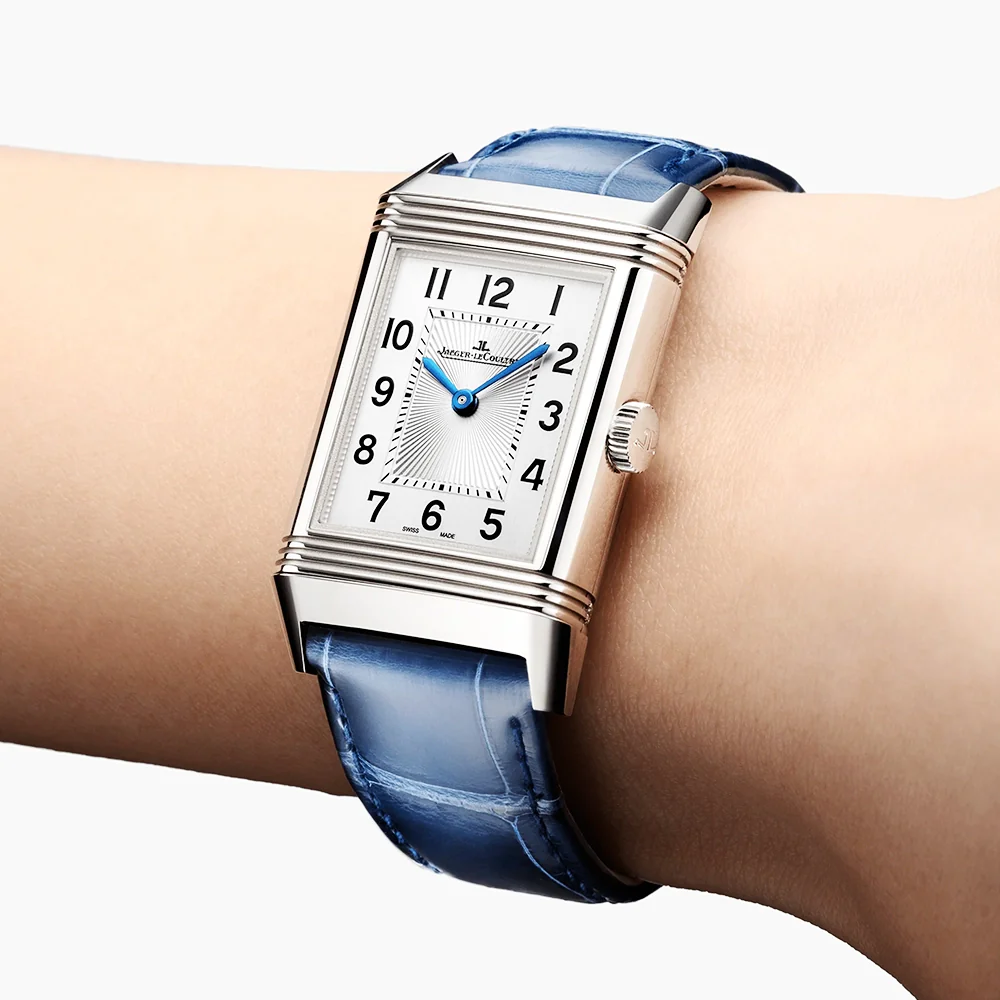 Reverso Classic Duetto Small Ladies Manual-Wind Strap Watch - Image 2