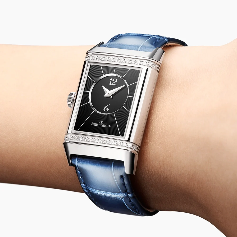 Reverso Classic Duetto Small Ladies Manual-Wind Strap Watch - Image 3