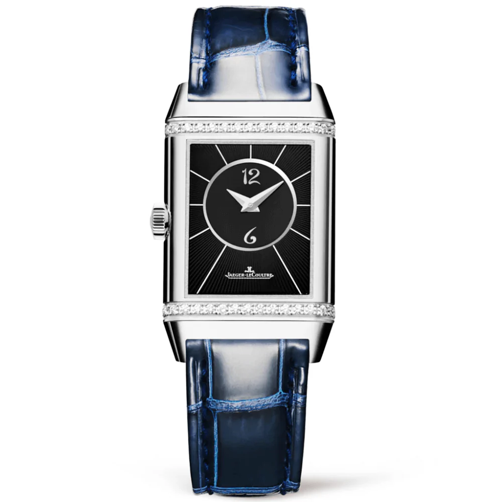 Reverso Classic Duetto Small Ladies Manual-Wind Strap Watch - Image 4
