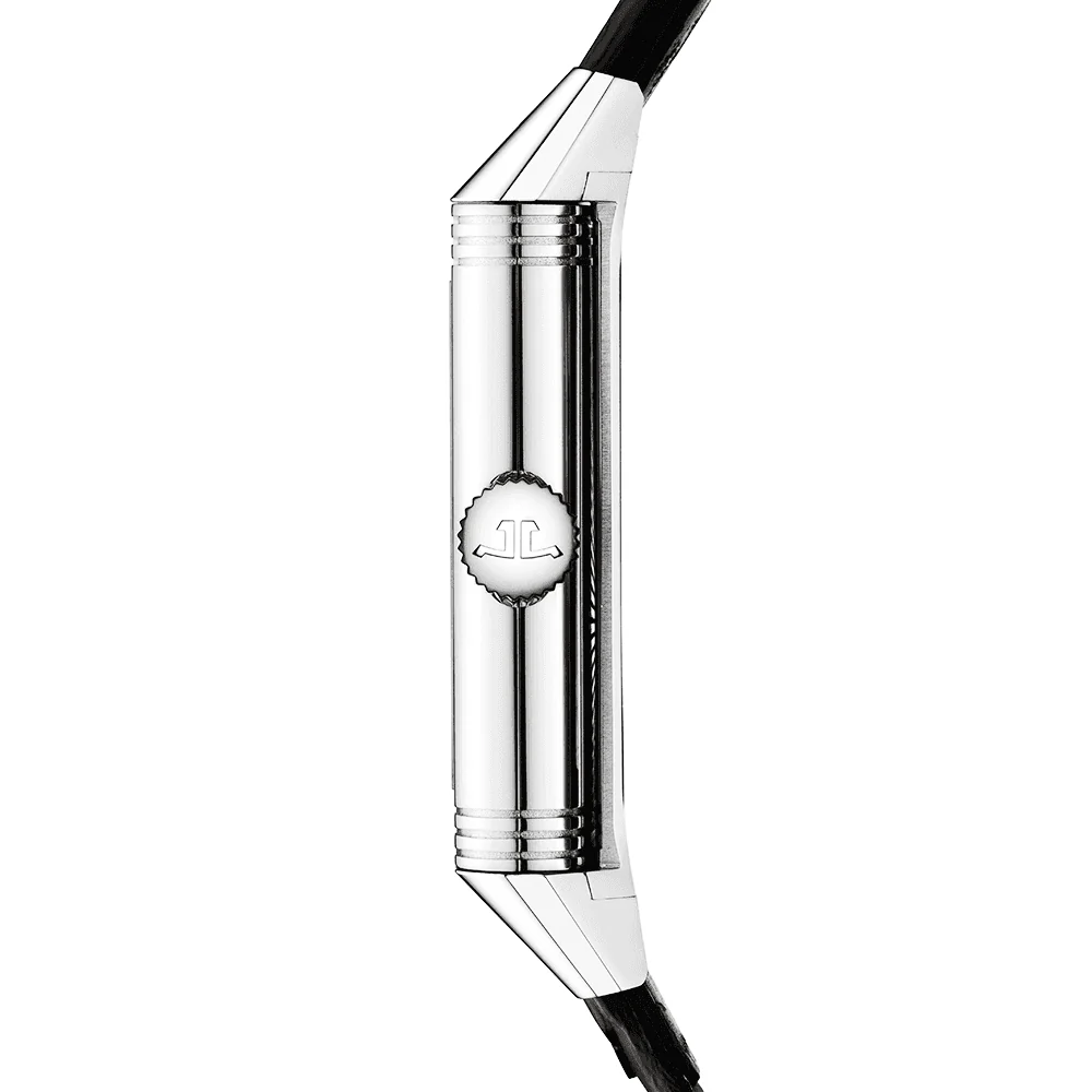 Reverso Classic Large Silver Dial & Brown Leather Strap Watch - Image 3