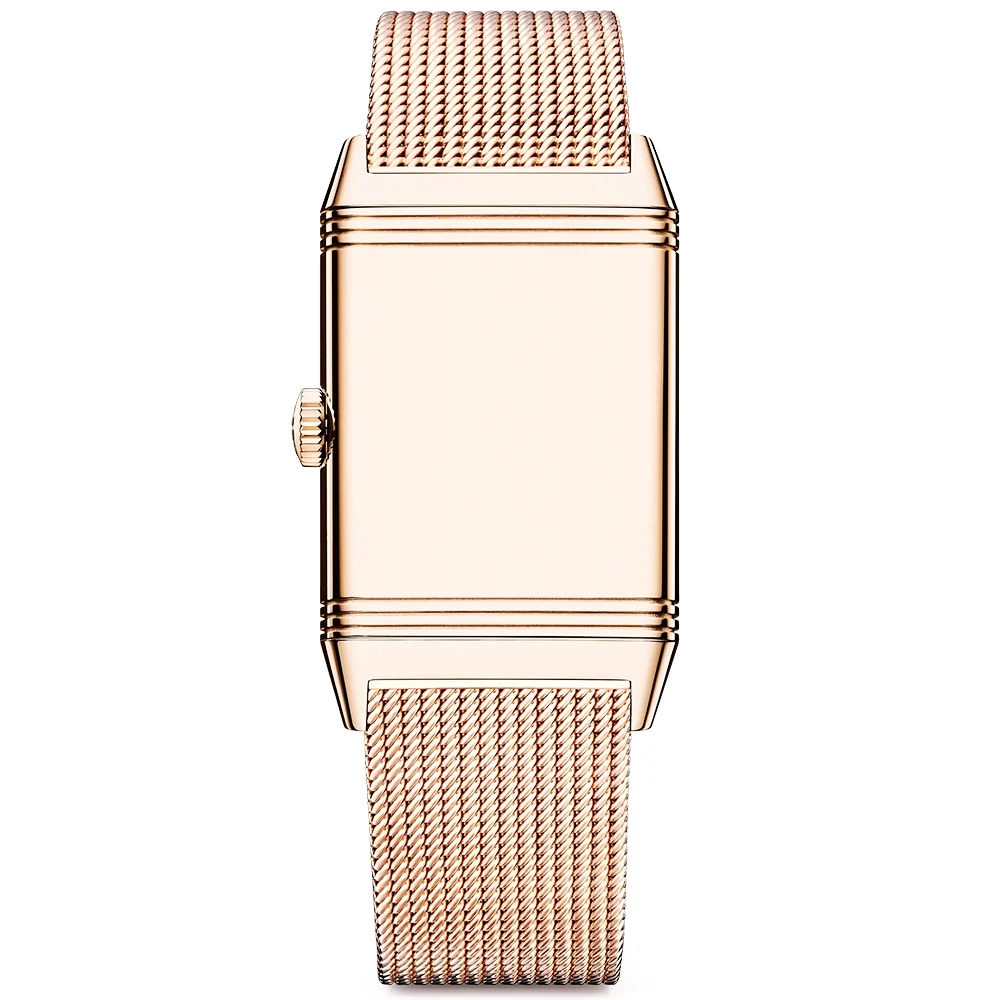 Reverso Tribute Monoface 18ct Pink Gold Milanese Bracelet Watch - Image 5