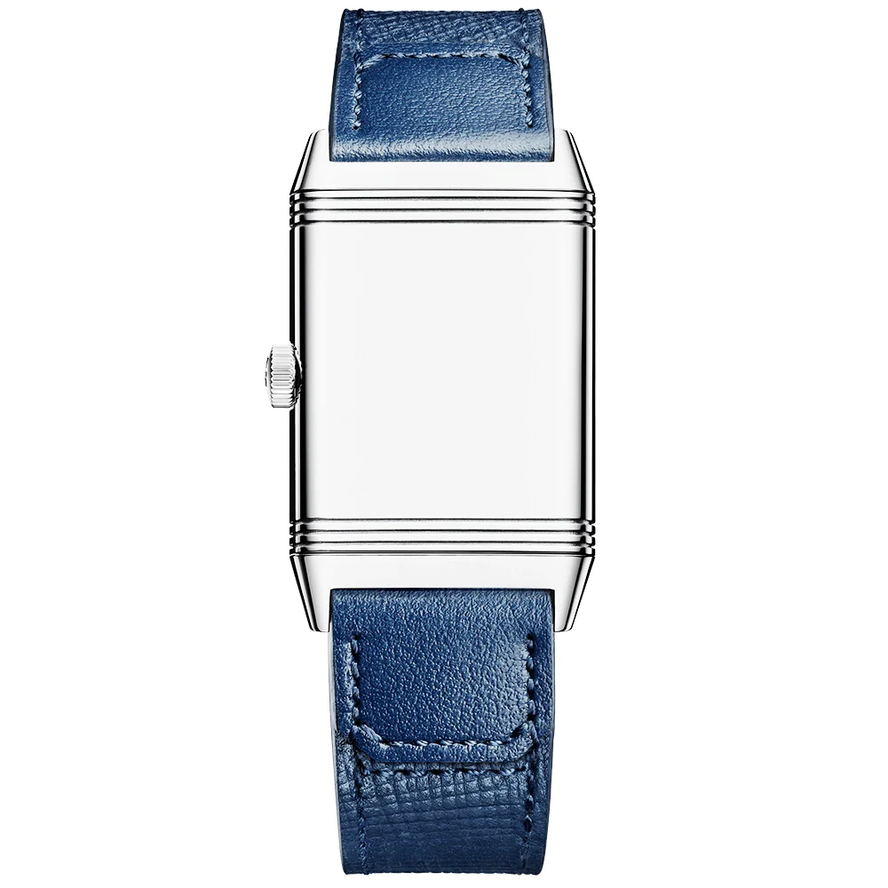 Reverso Tribute Monoface Blue Dial Leather Strap Watch - Image 5
