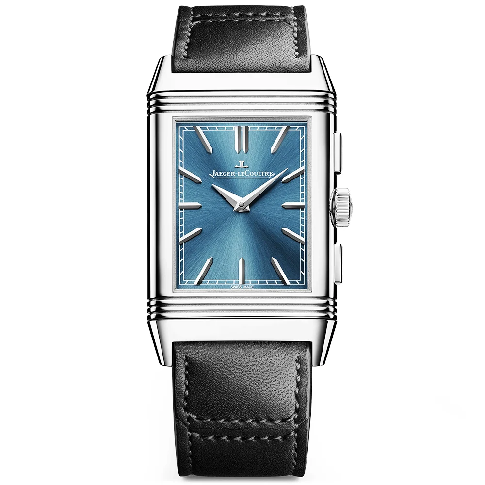 Reverso Tribute Chronograph Mens Blue Dial Strap Watch - Image 4