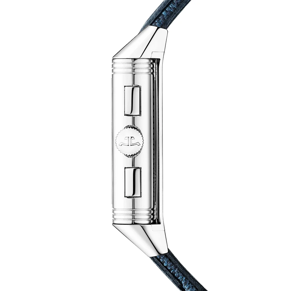 Reverso Tribute Chronograph Mens Blue Dial Strap Watch - Image 5