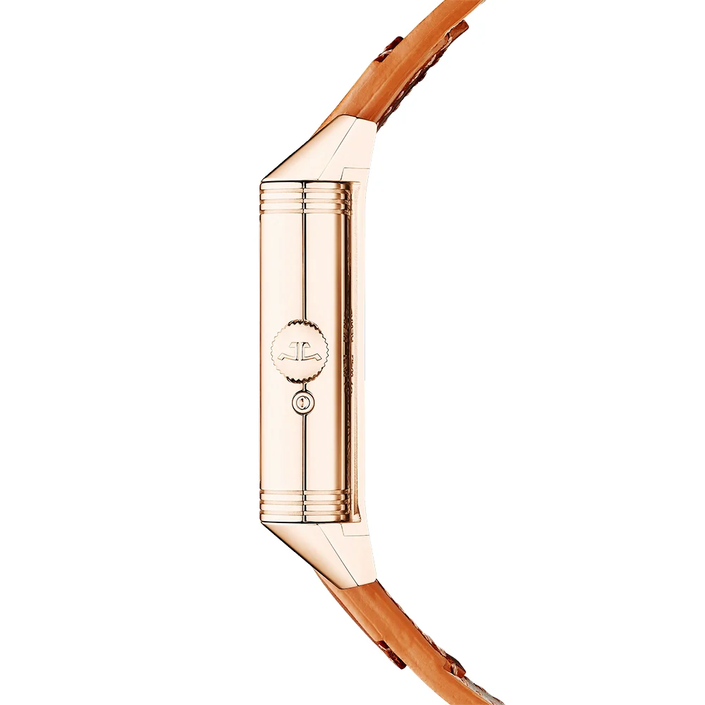 Reverso Tribute Geographic 18ct Pink Gold Mens Strap Watch - Image 5