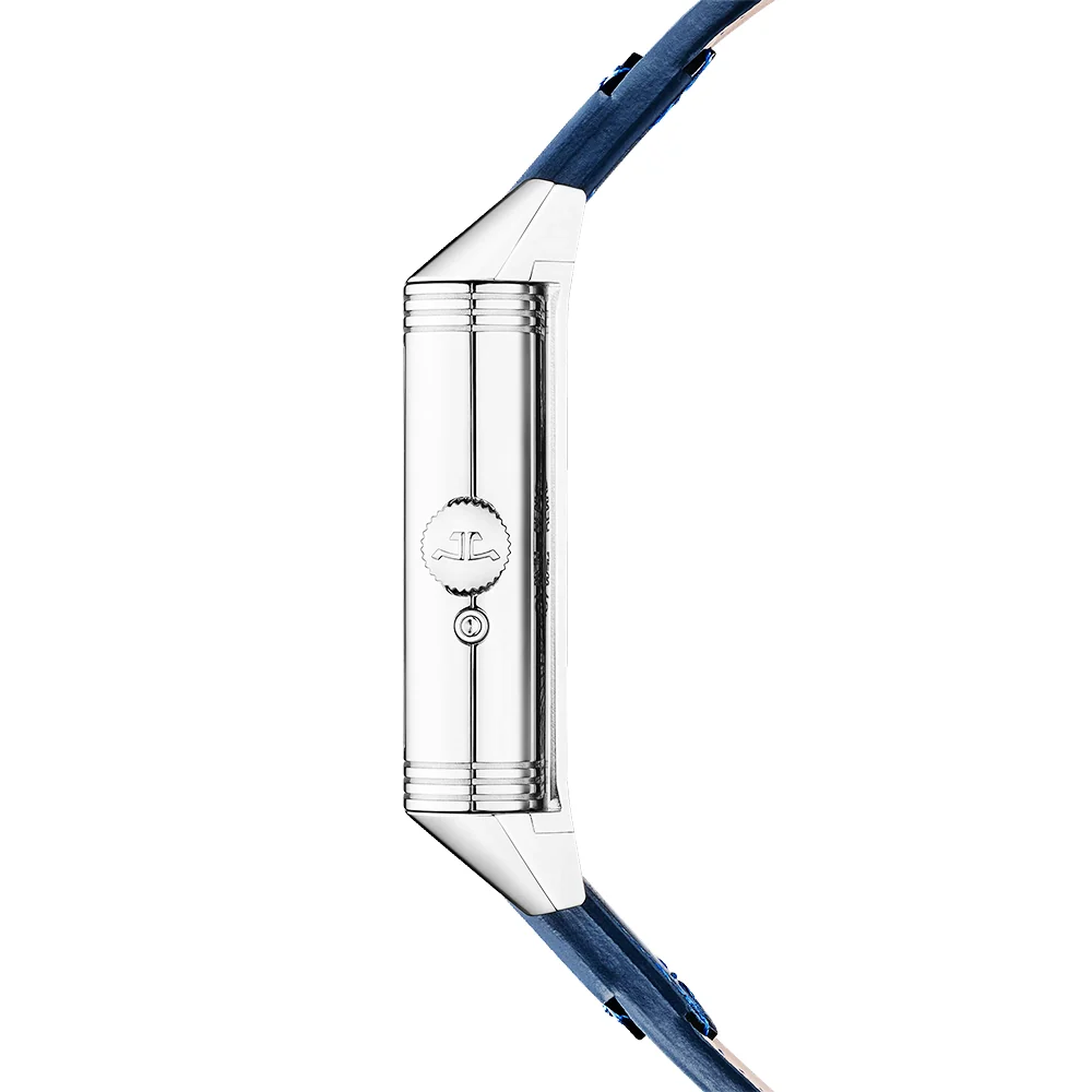 Reverso Tribute Geographic Mens Blue Dial Strap Watch - Image 5