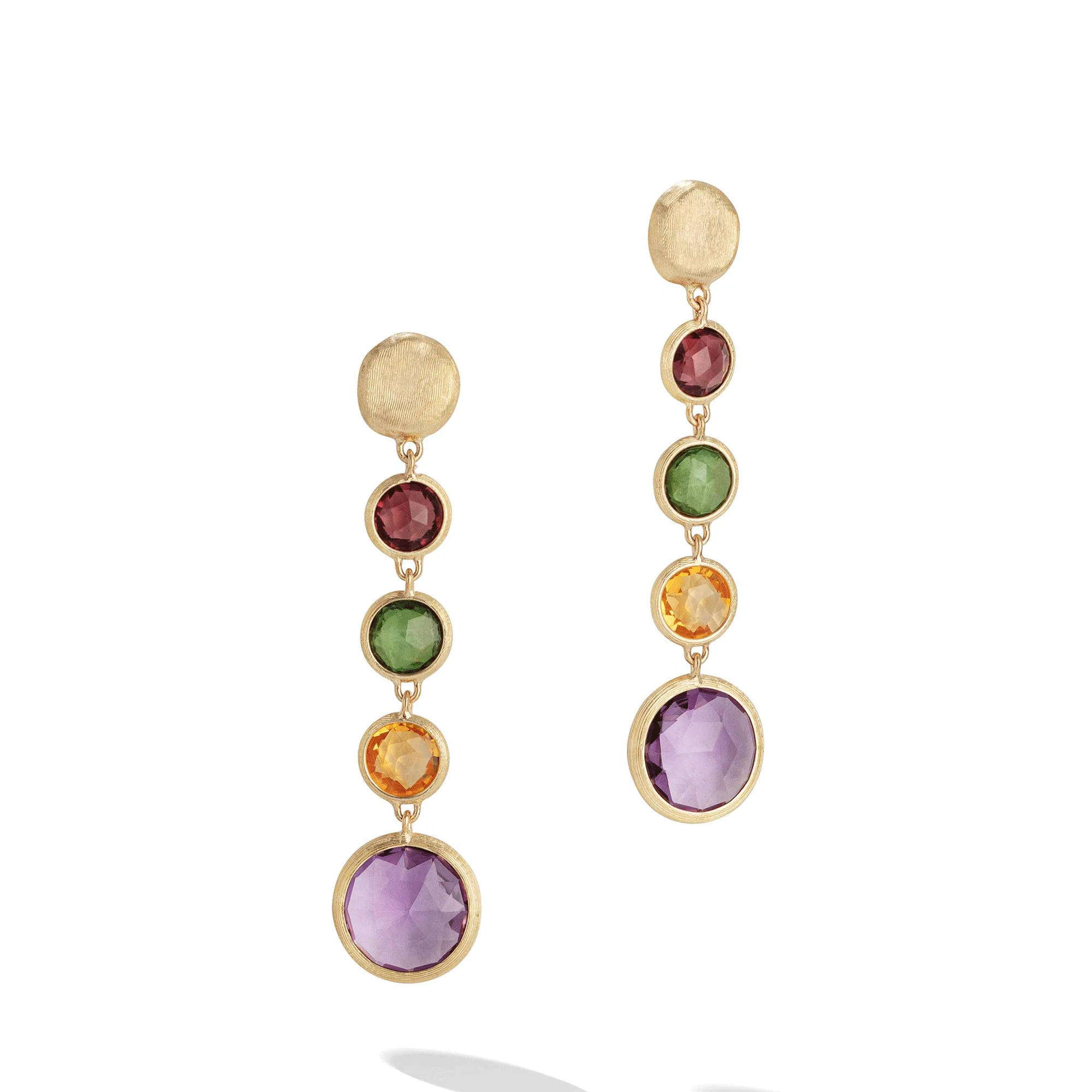 Jaipur 18ct Yellow Gold Multicoloured Drop Earrings - Image 4