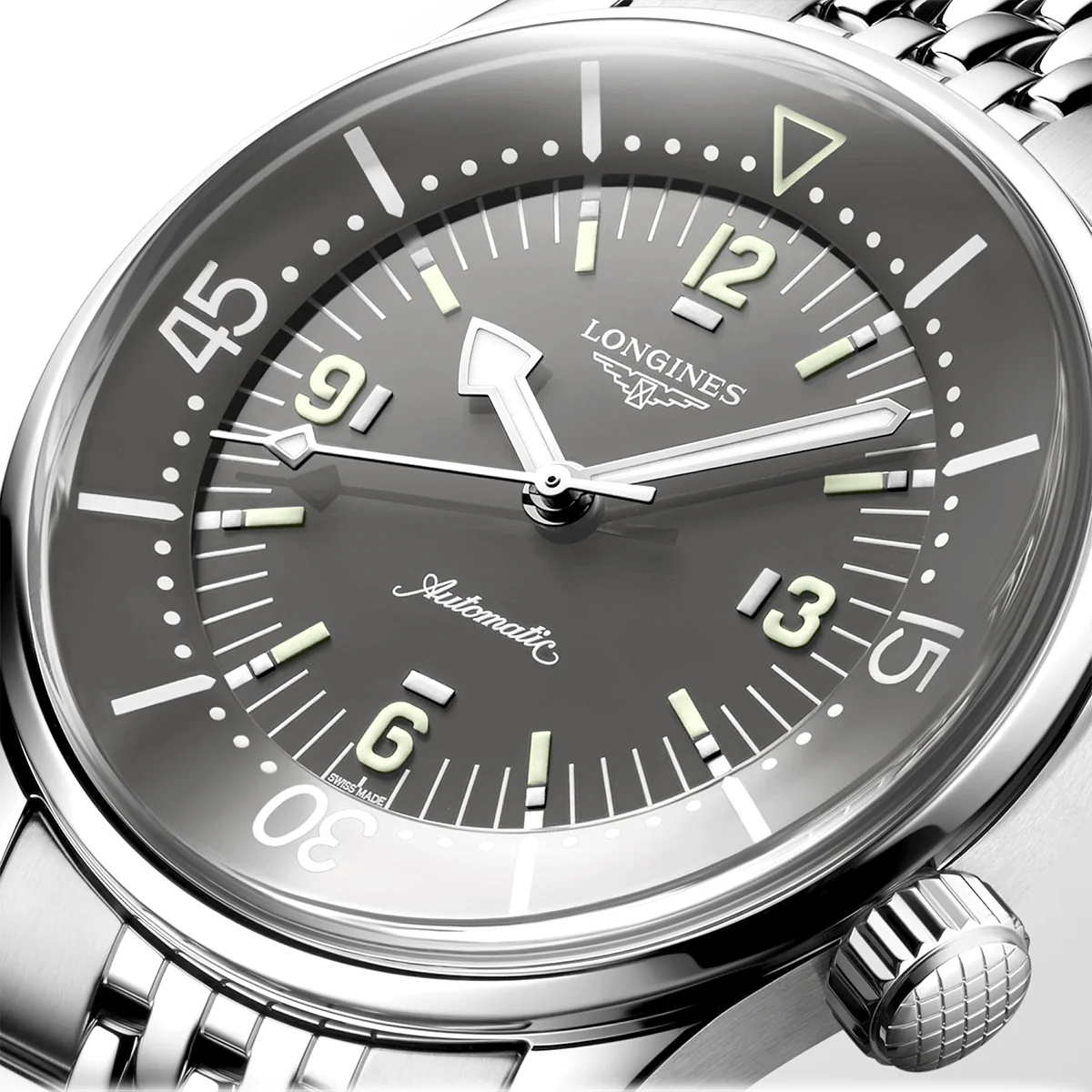 Legend Diver 39mm Grey Dial Men's Automatic Bracelet Watch - Image 2