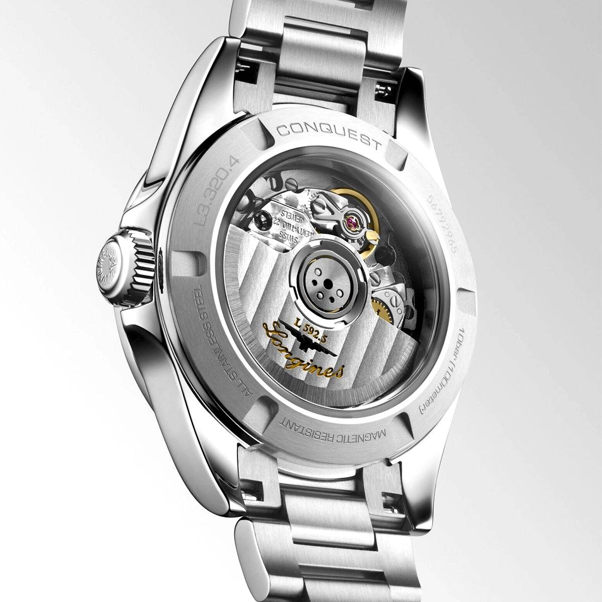 Conquest 30mm Silver/Rose Dial Automatic Bracelet Watch - Image 2