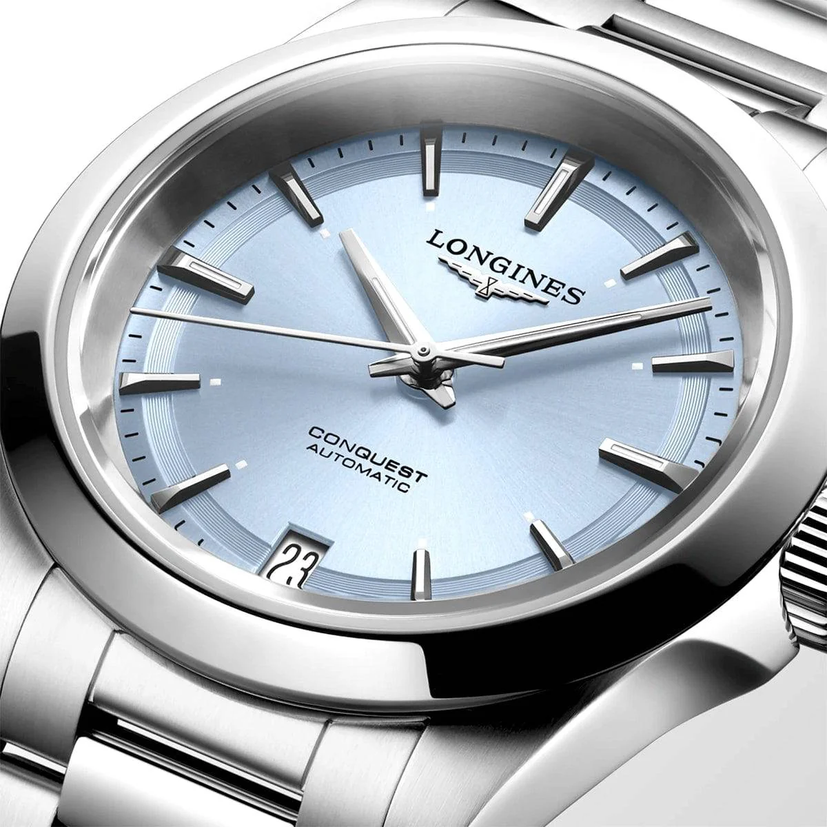Conquest 34mm Blue Sunray Dial Automatic Bracelet Watch - Image 2