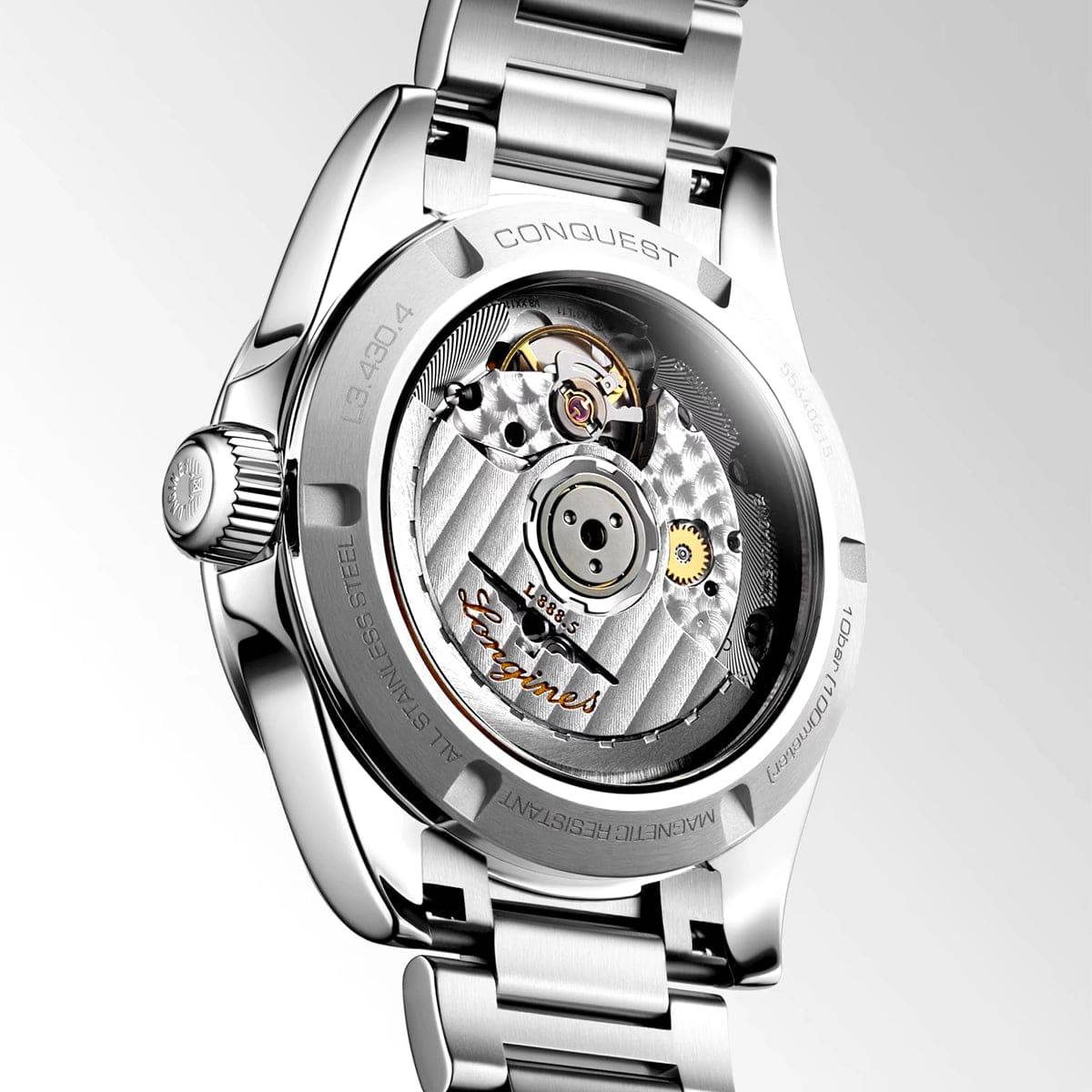 Conquest 34mm Blue Sunray Dial Automatic Bracelet Watch - Image 3