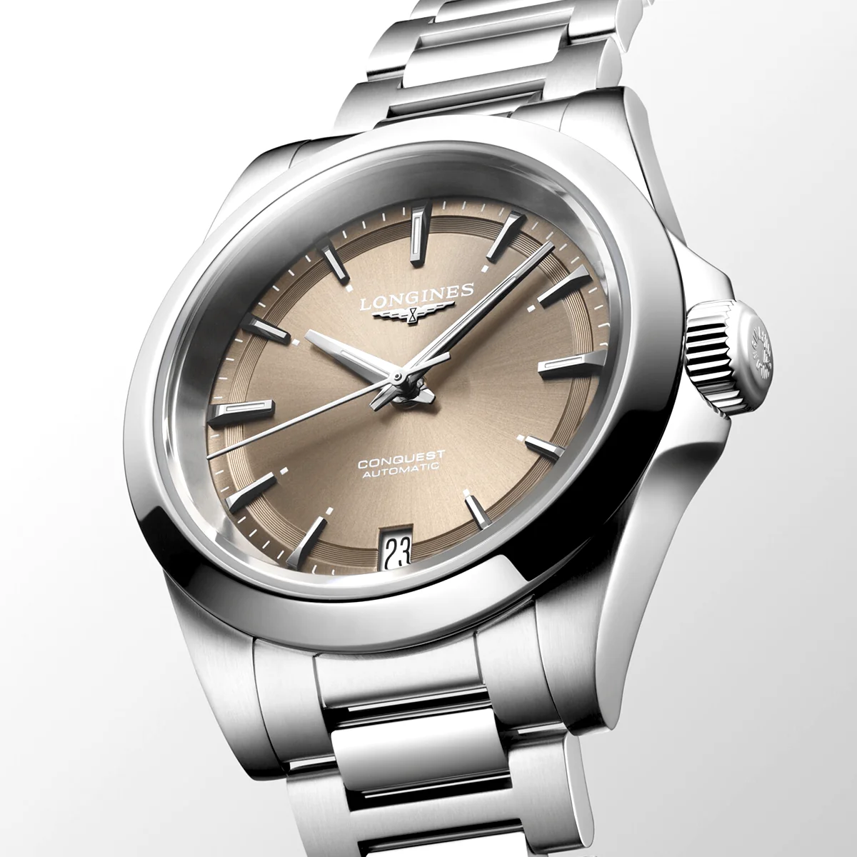 Conquest 34mm Brown Dial Automatic Bracelet Watch - Image 2