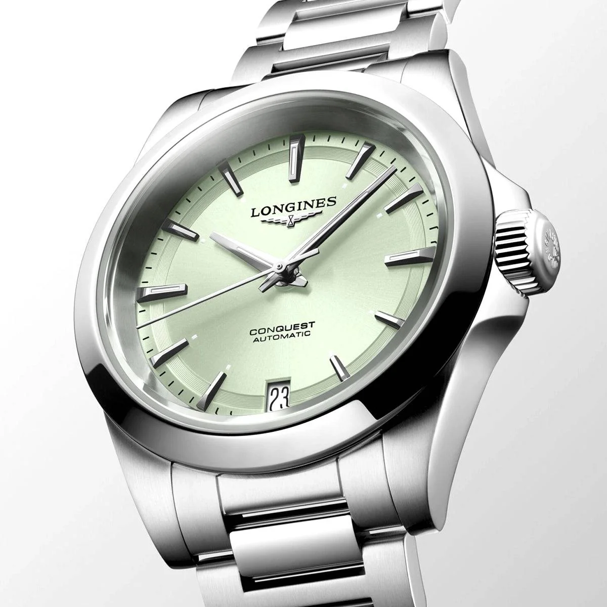 Conquest 34mm Green Sunray Dial Automatic Bracelet Watch - Image 2