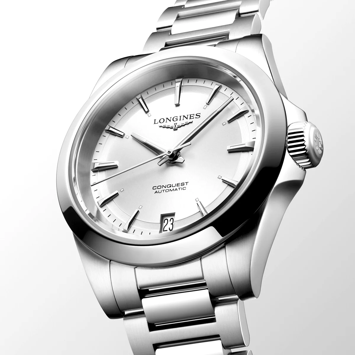 Conquest 34mm Silver Dial Automatic Bracelet Watch - Image 3