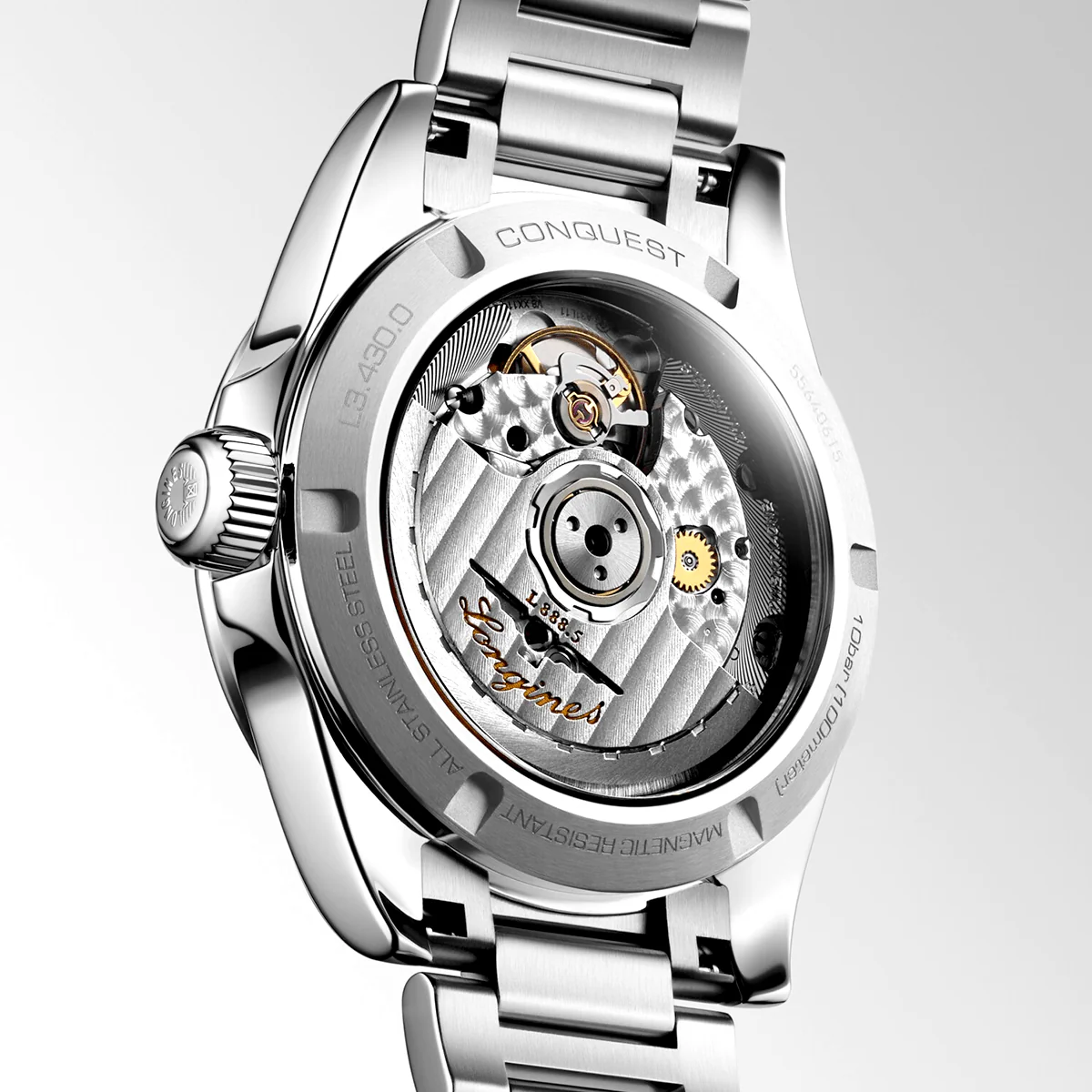 Conquest 34mm Silver Dial Automatic Bracelet Watch - Image 4