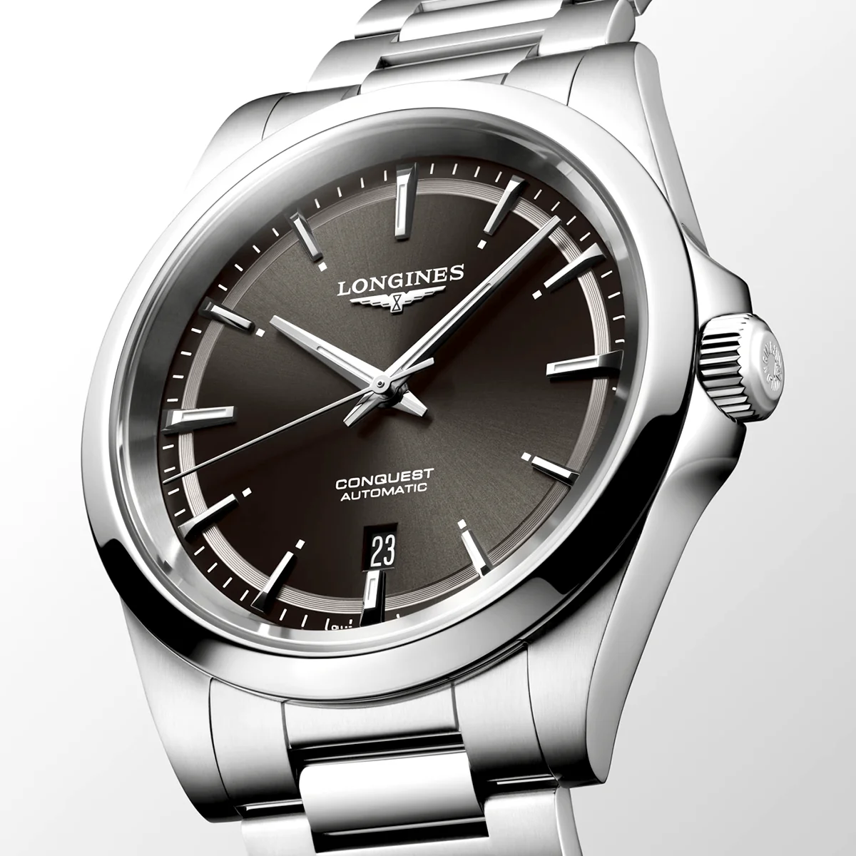 Conquest 41mm Black Dial Automatic Bracelet Watch - Image 3