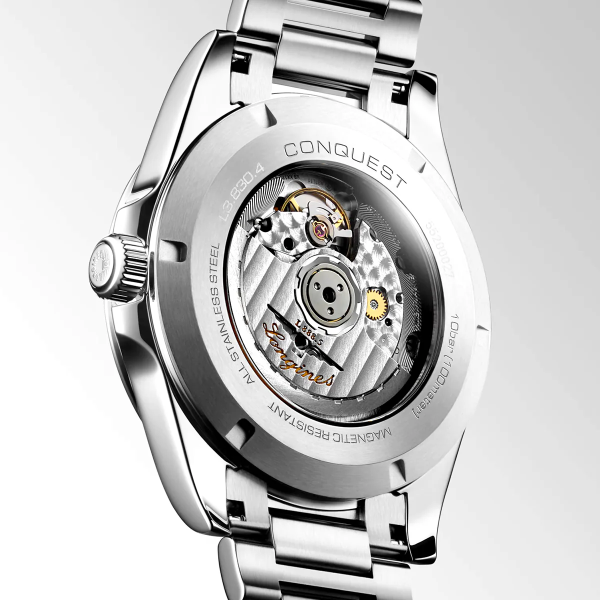 Conquest 41mm Black Dial Automatic Bracelet Watch - Image 4