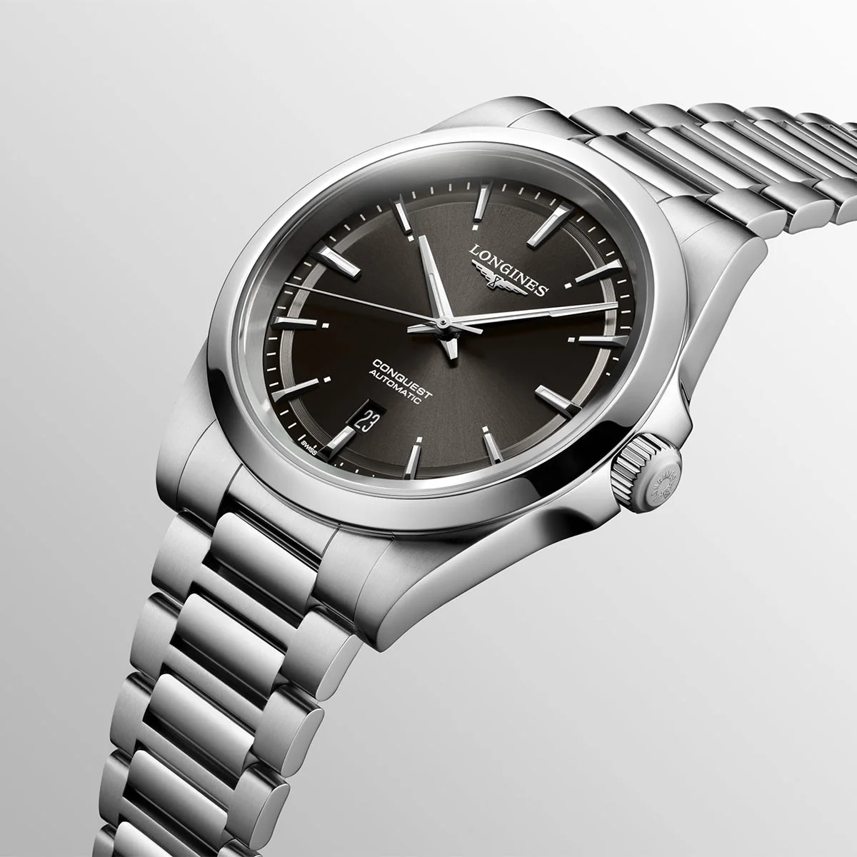 Conquest 41mm Black Dial Automatic Bracelet Watch - Image 6