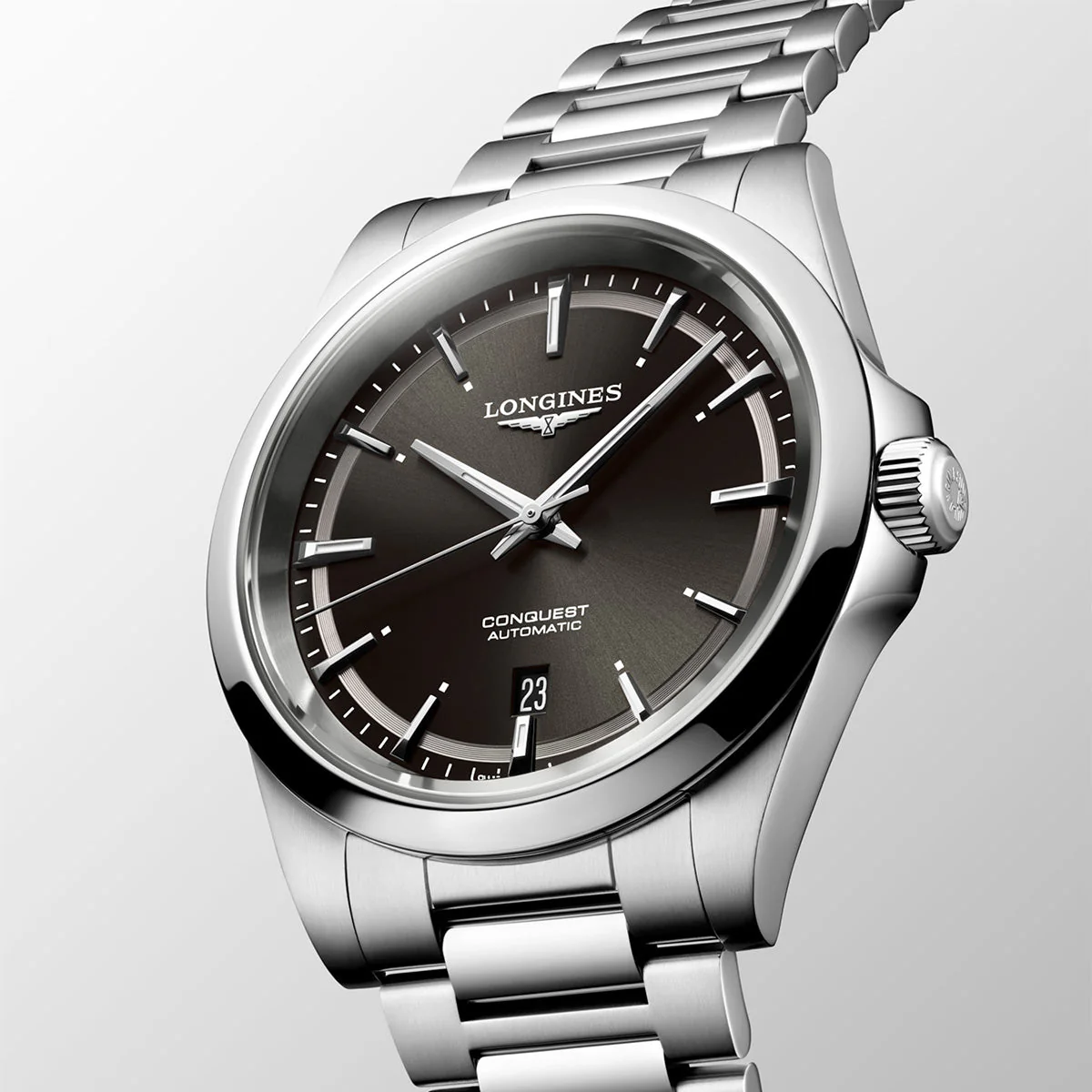 Conquest 41mm Black Dial Automatic Bracelet Watch - Image 7