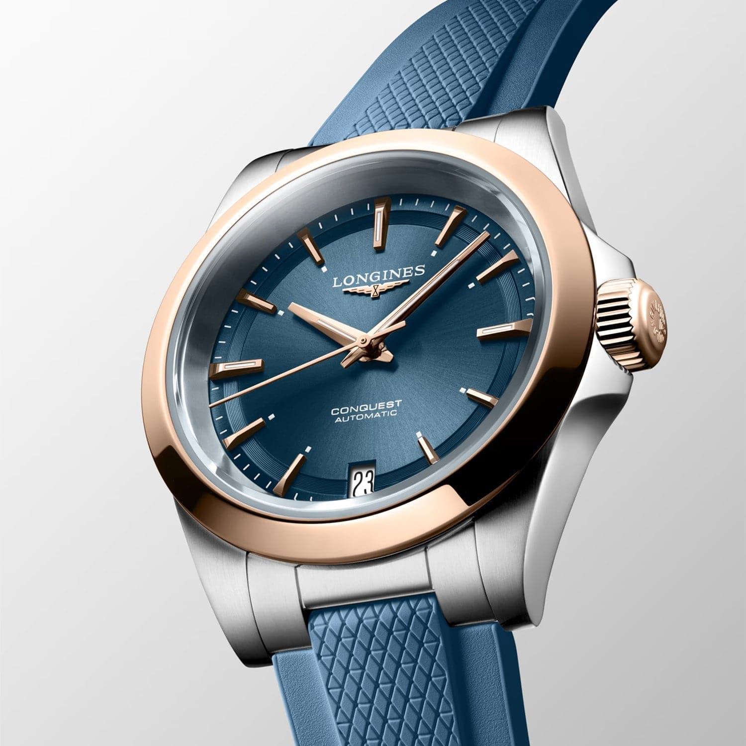 Conquest 34mm Blue Sunray Dial Two-Tone Automatic Strap Watch - Image 3