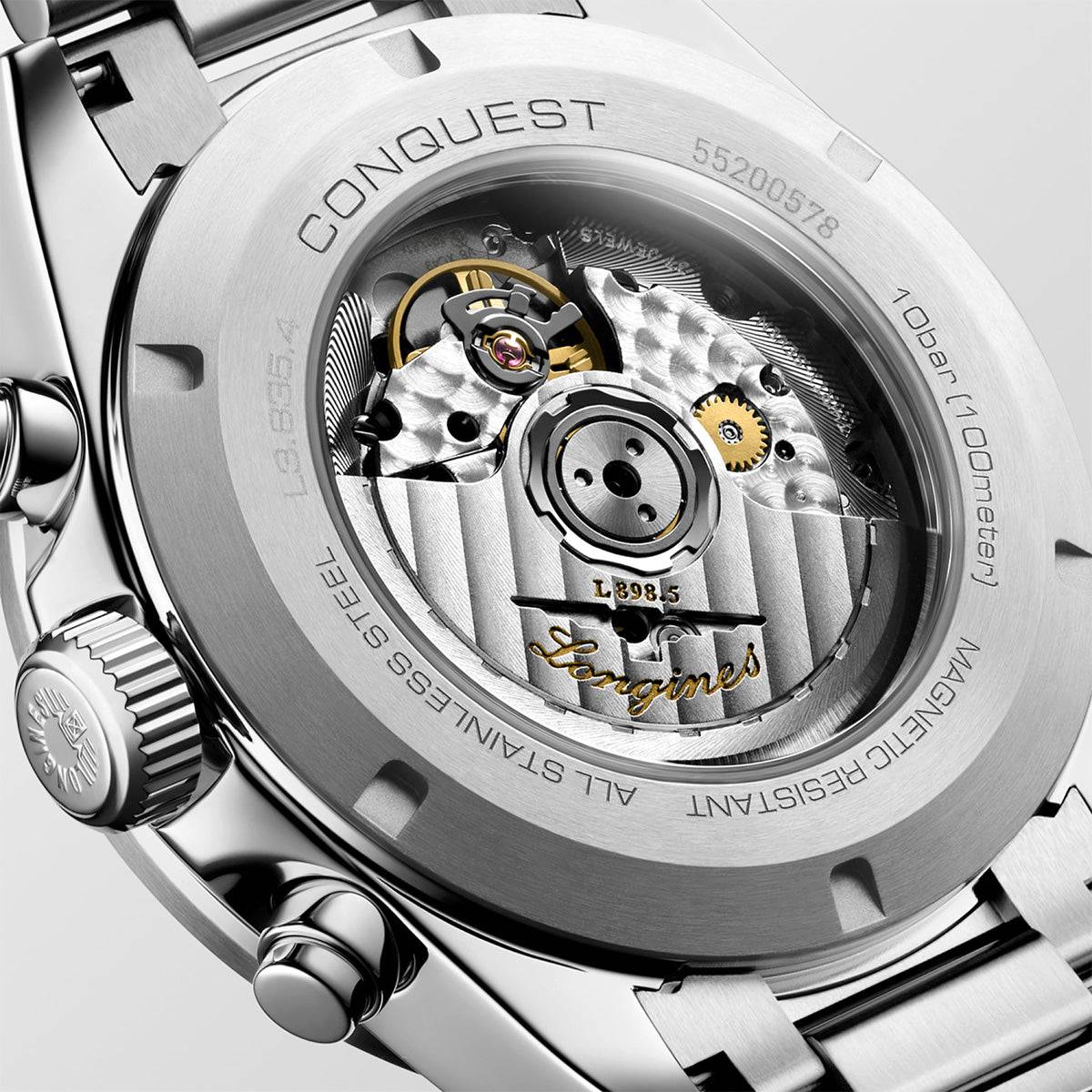 Conquest Chronograph 42mm Black/Silver Matt Dial Automatic Watch - Image 2