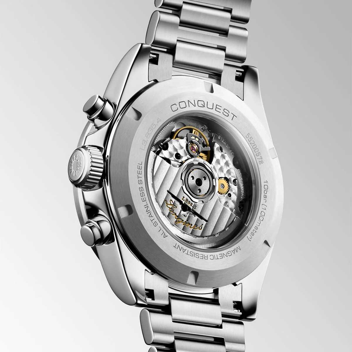 Conquest Chronograph 42mm Black/Silver Matt Dial Automatic Watch - Image 5