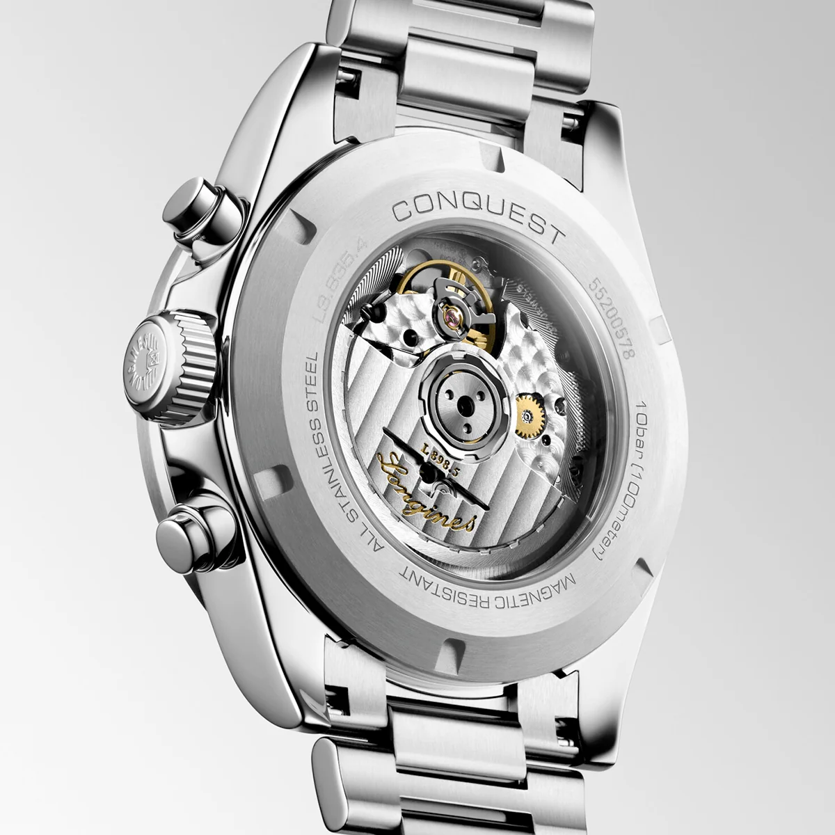 Conquest Chronograph 42mm Gilt/Black Dial Mens Automatic Watch - Image 3