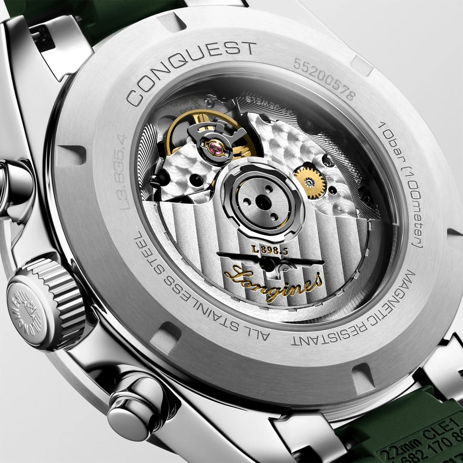 Conquest Chronograph 42mm Green Ceramic Automatic Strap Watch - Image 5