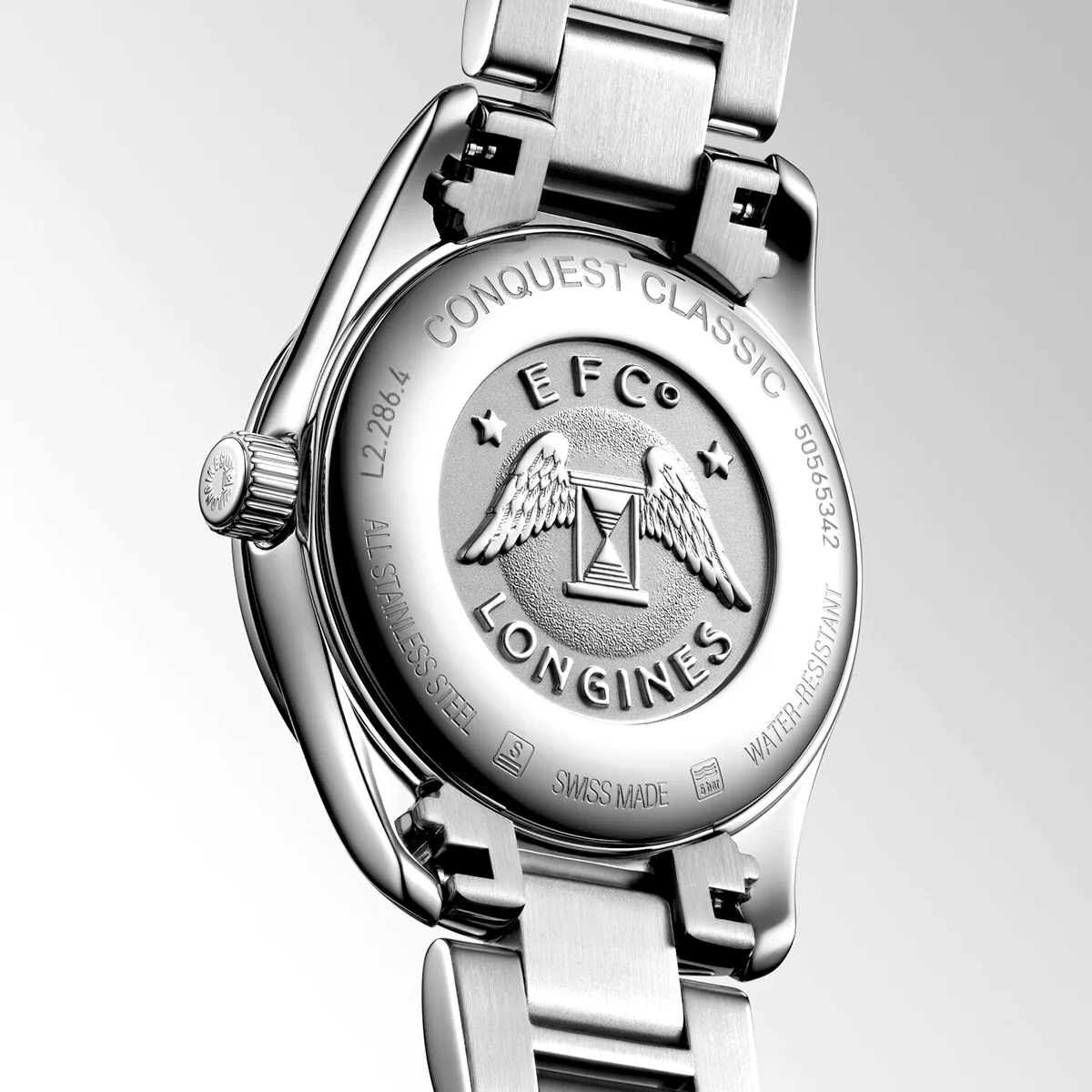 Conquest Classic 29.5mm White Mother of Pearl Dial Ladies Bracelet Watch - Image 4