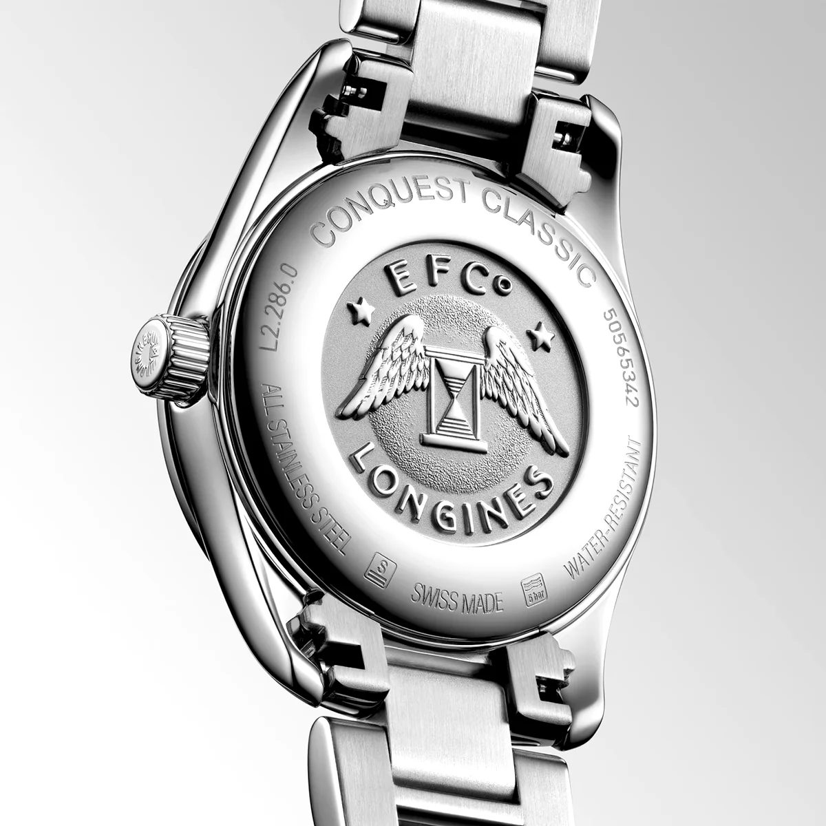 Conquest Classic 29.5mm Diamond Dial & Bezel Ladies Bracelet Watch - Image 2