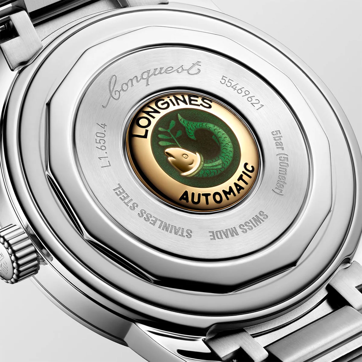 Conquest Heritage 40mm Opaline Ivory Dial Automatic Bracelet Watch - Image 3